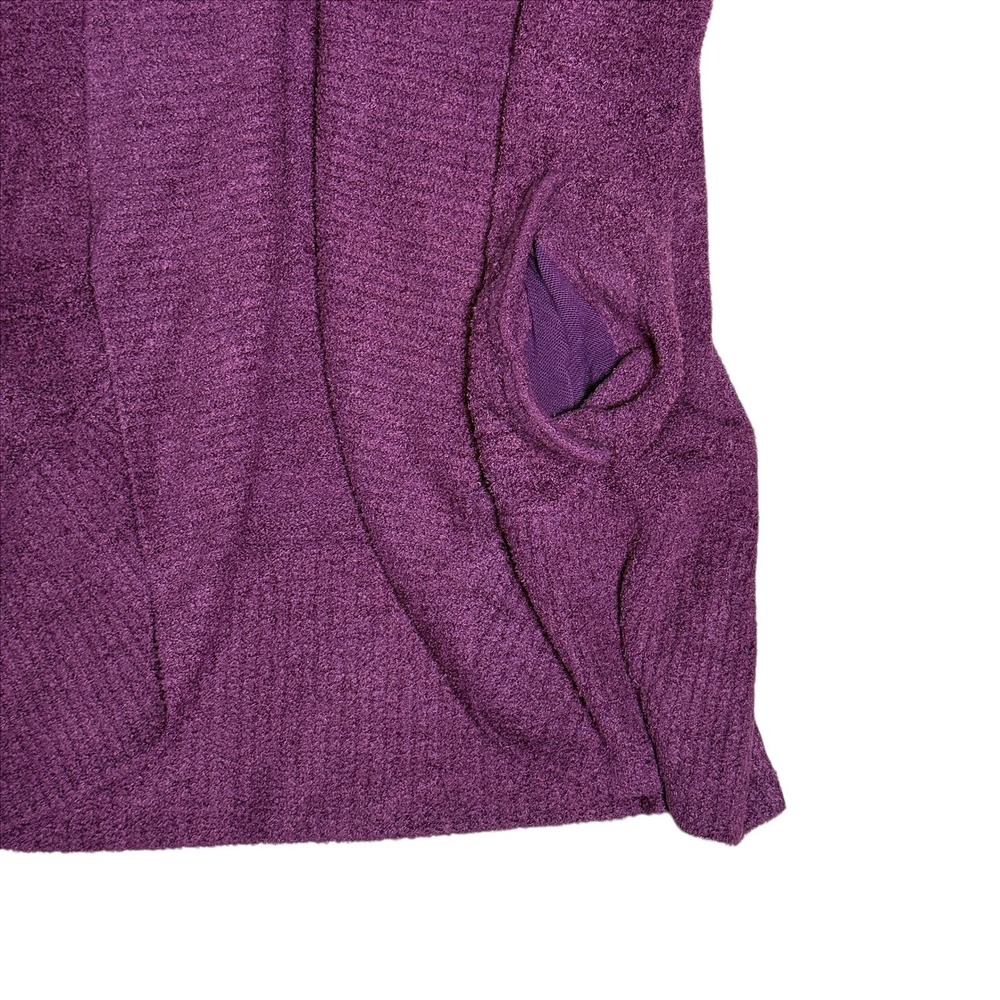 Barefoot Dreams CozyChic Lite Circle Cardi Deep Aubergine Buttery Soft Size XS/S - Picture 6 of 16